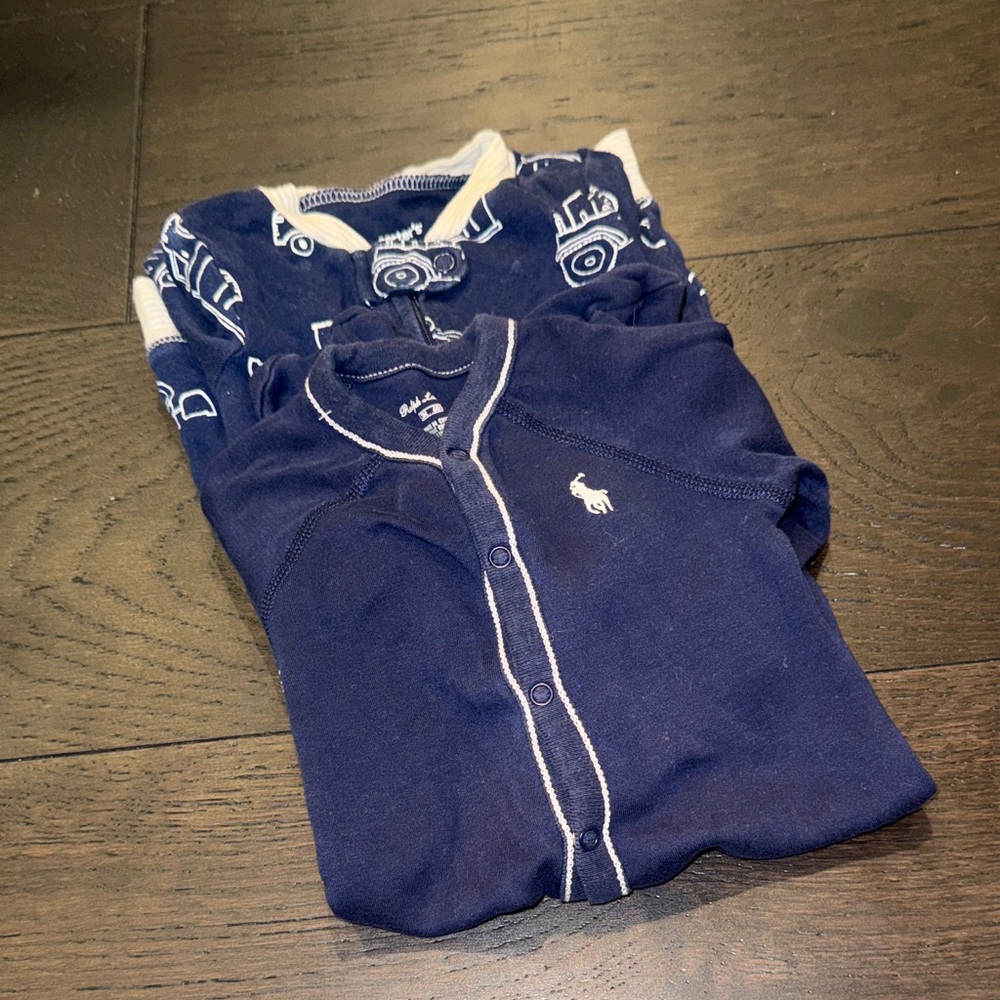 Ralph Lauren Navy and White and Carters Kids Footies Set - Picture 2 of 2